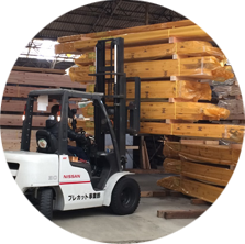 02.プレカット工場で大切な柱選び