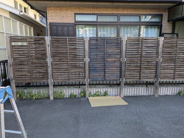 フェンス復旧作業★